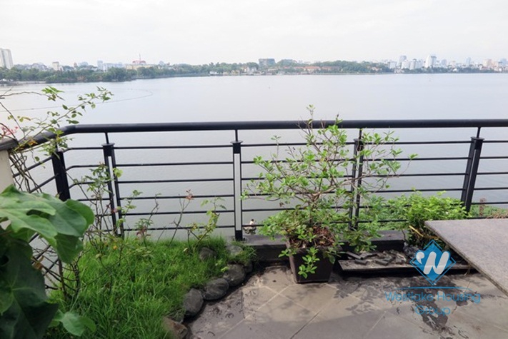 Beautiful house with lake view for rent in Tay Ho, Hanoi 